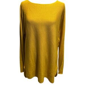 International Concepts Mustard Yellow Long Sleeve Top – Size Large, NWT
